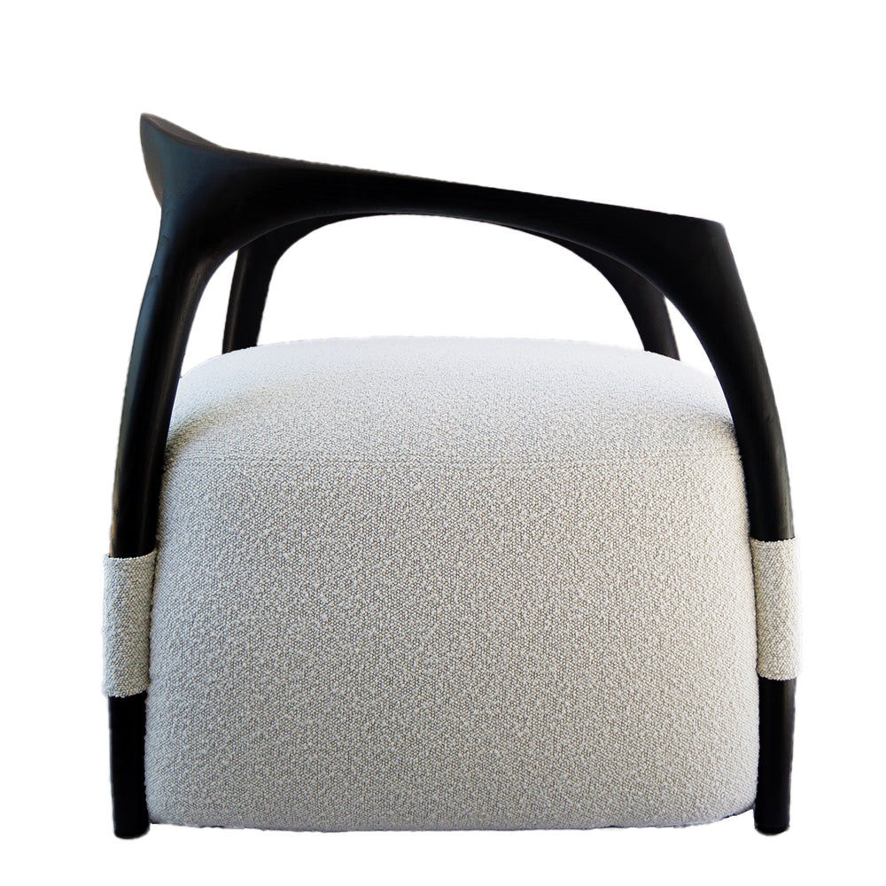 Minimalist Zen Accent Chair - Black & White color