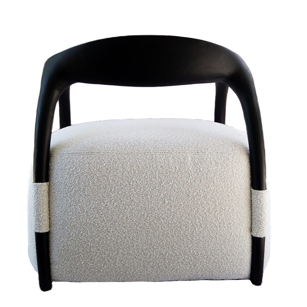 Minimalist Zen Accent Chair - Black & White color