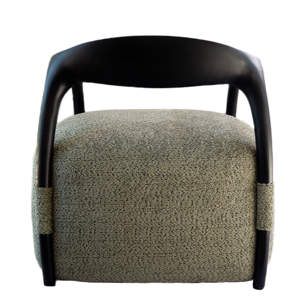 Minimalist Zen Accent Chair - Black & Green color