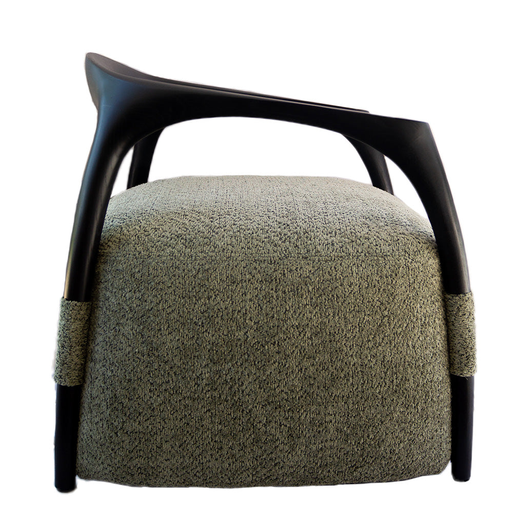 Minimalist Zen Accent Chair - Black & Green color
